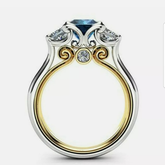 New 18k yellow gold & S925 silver beaitiful ring - Picture 9 of 9